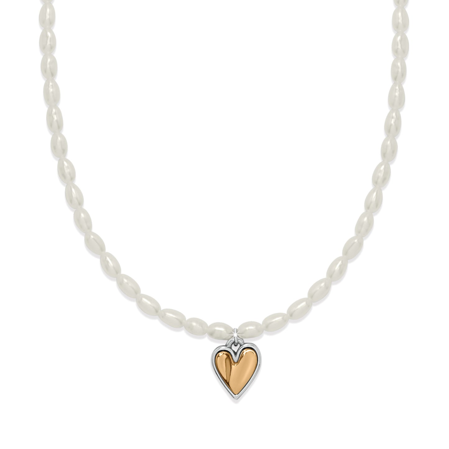 Cascade Embrace Pearl Heart Necklace