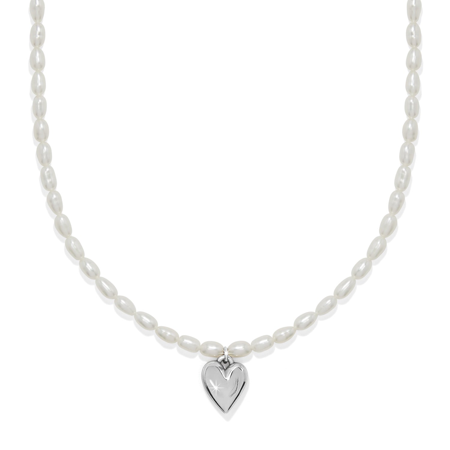 Cascade Embrace Pearl Heart Necklace