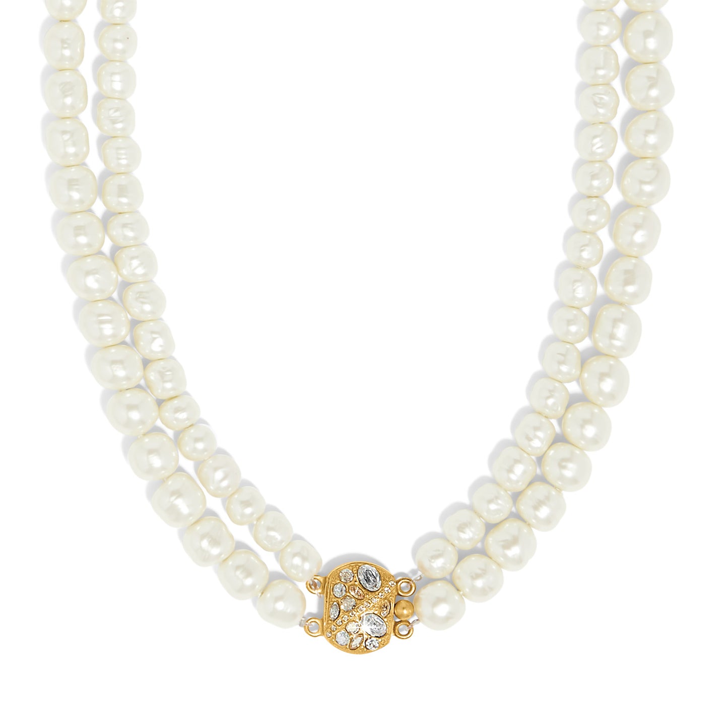 Trust Your Journey Double Pearl Necklace