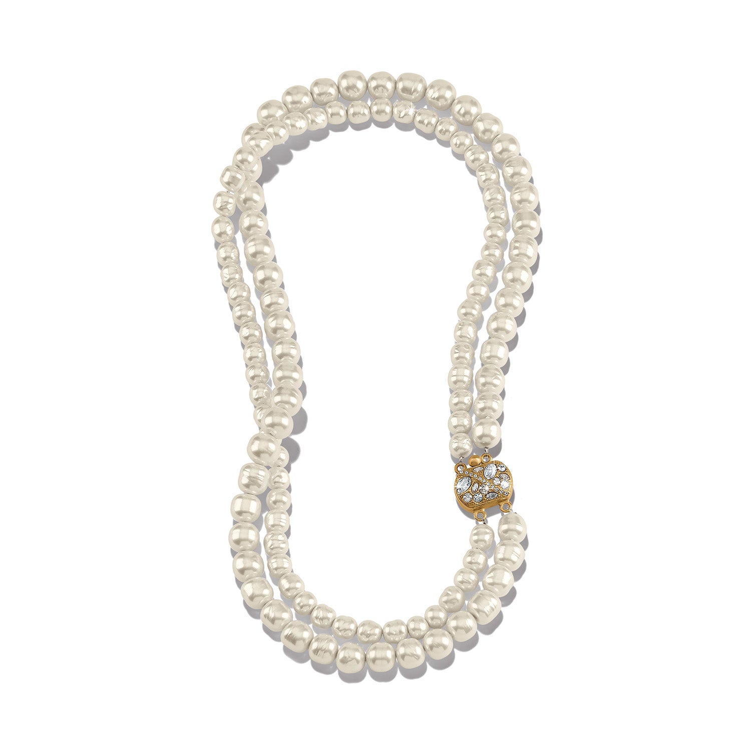 Trust Your Journey Double Pearl Necklace