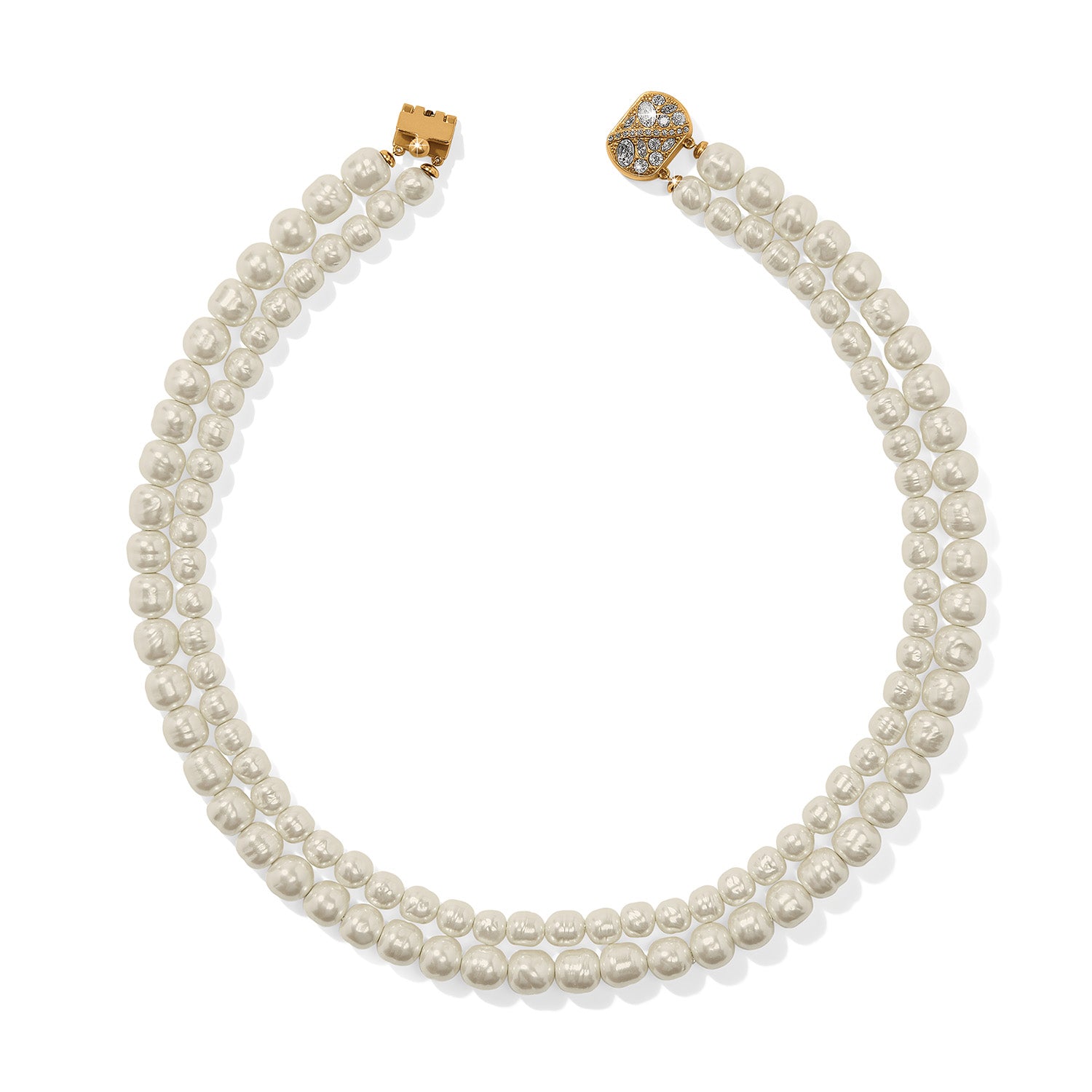 Trust Your Journey Double Pearl Necklace