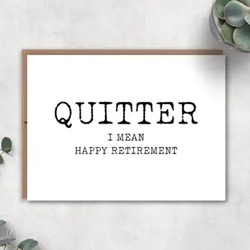 Stationery | Card Quitter Retirement