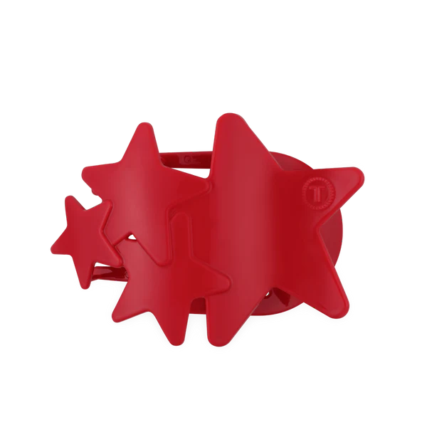Teleties Hair Clip - Flat Large Red Shooting Star