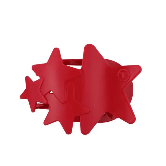 Teleties Hair Clip - Flat Large Red Shooting Star