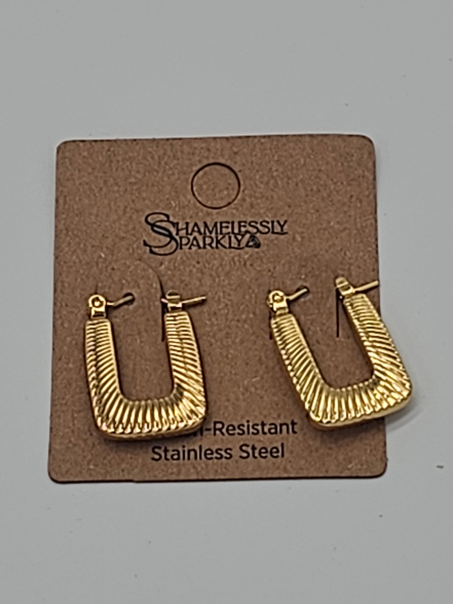 Jewelry | Earrings Rectangle Stainless Steel Hoops