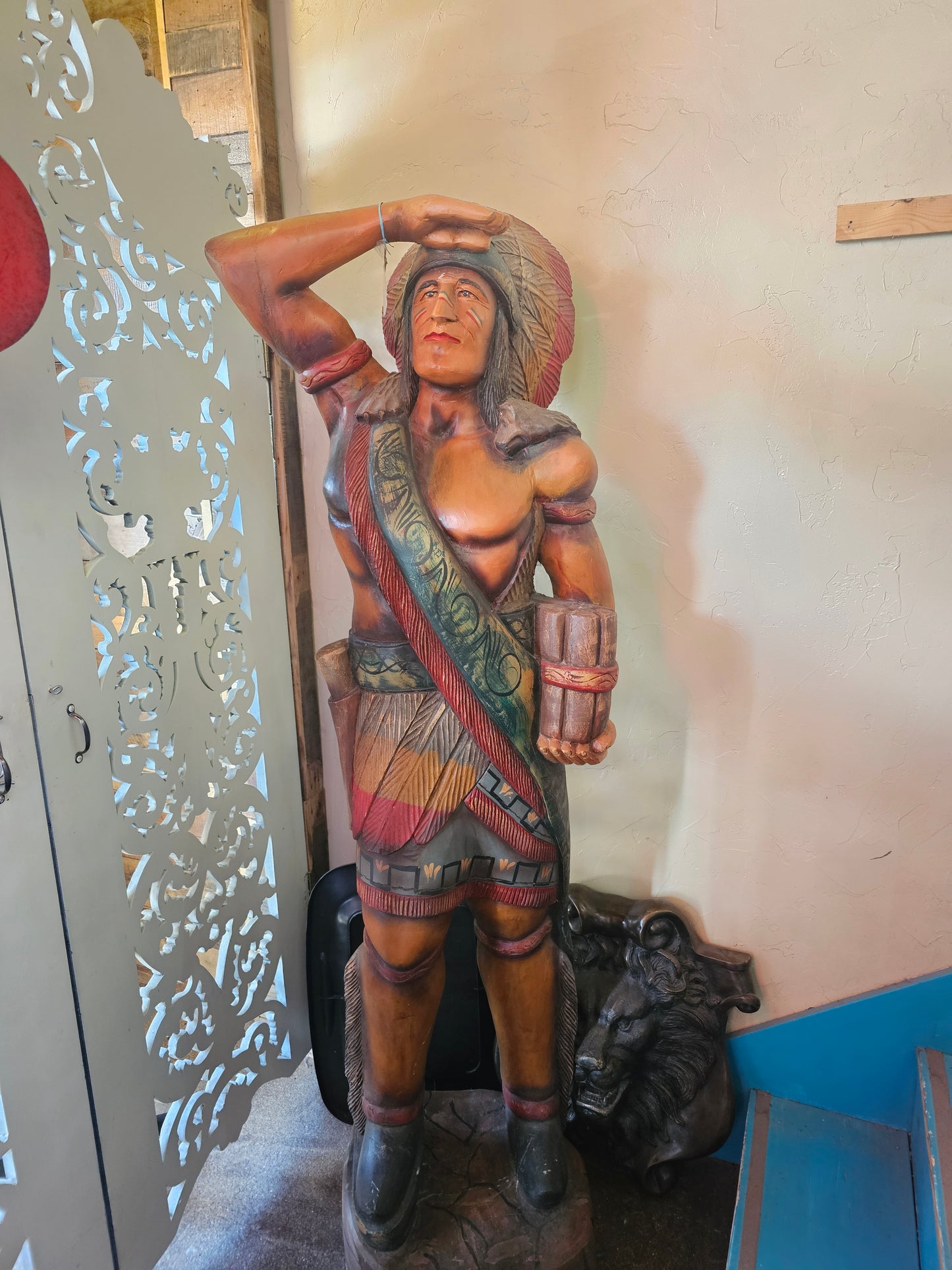 Collectibles | Life Size Hand Painted Hand Carved Indian