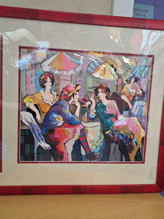 Collectibles | Art Lady With A Parrot- Conversation Vintage Kerman Painting