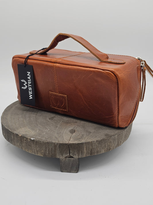 Bath | Toiletry Bag Distressed Oily Leather