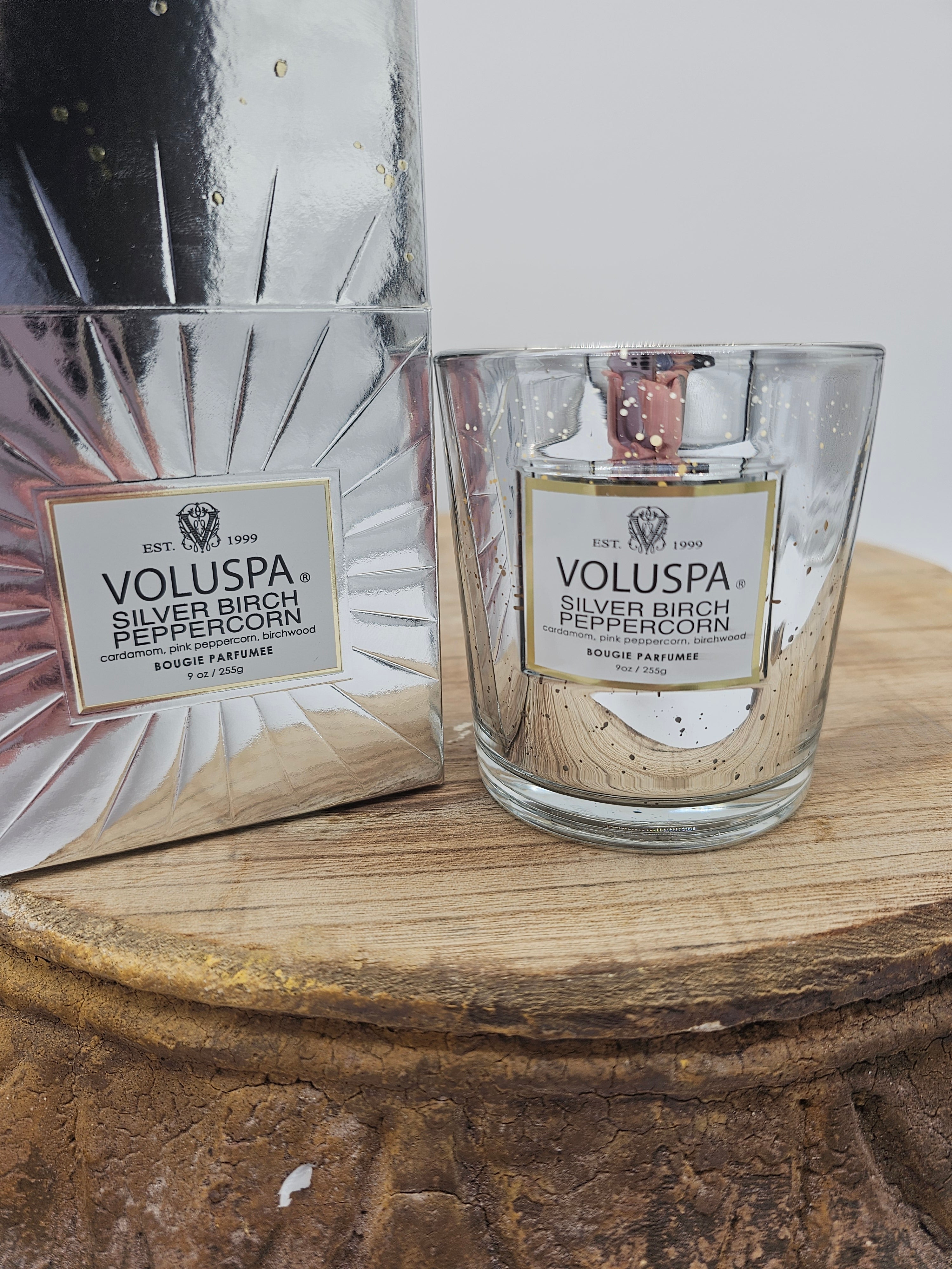 Voluspa Silver Birch Peppercorn Candle 9oz