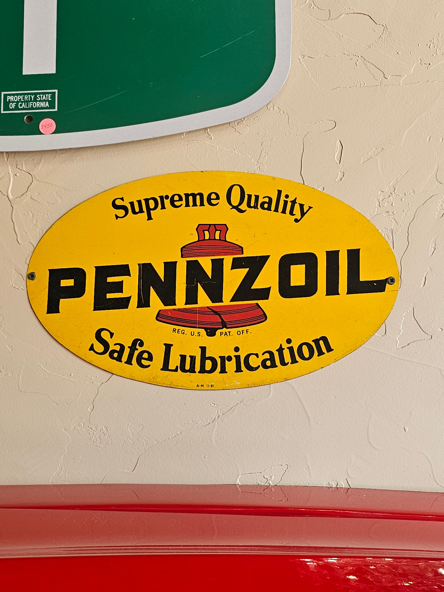 Vintage Pennzoil Supreme Quality Metal Sign
