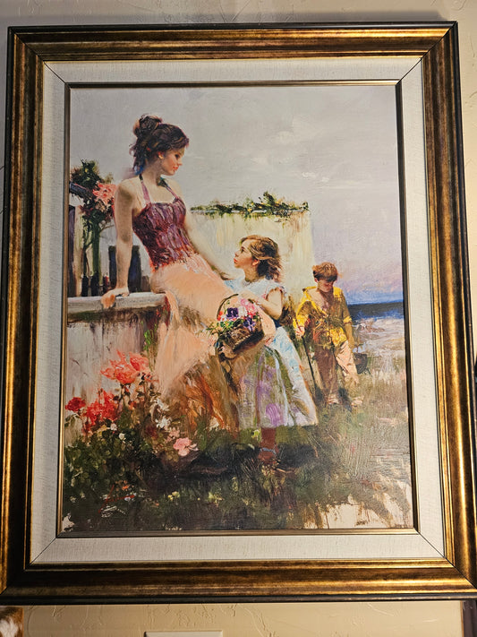 Art | Pino Daeni Mother and Children Painting