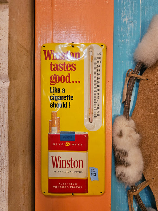 Collectibles | Metal Sign Vintage Thermometer Winston