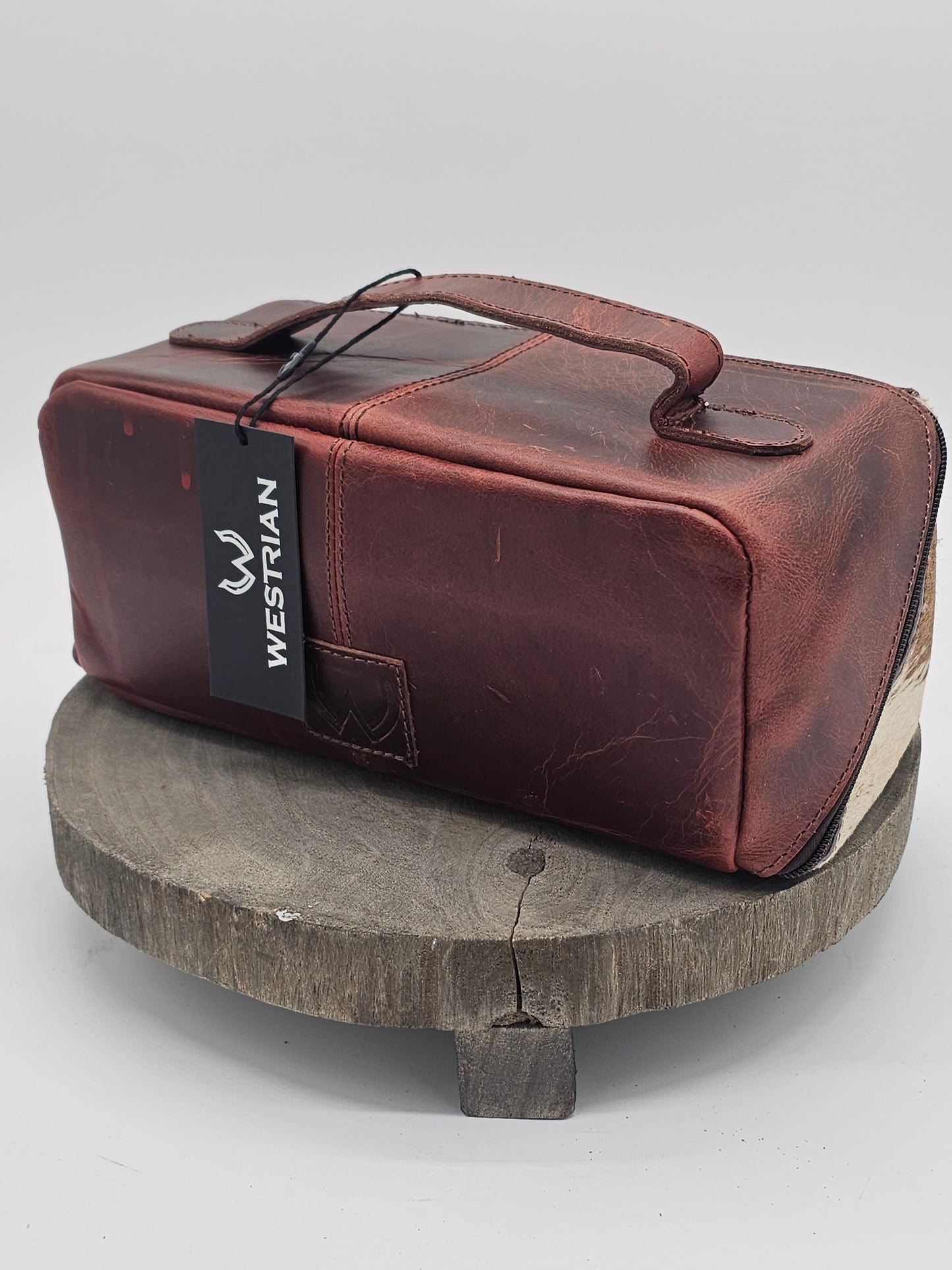 Bath | Toiletry Bag Western Tooled Cowhide