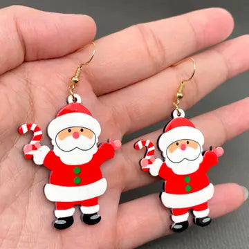 Jewelry | Earrings Acrylic Santa Claus