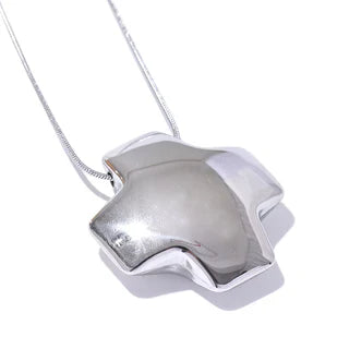 Jewelry | Necklace Sculpted Cross Silver