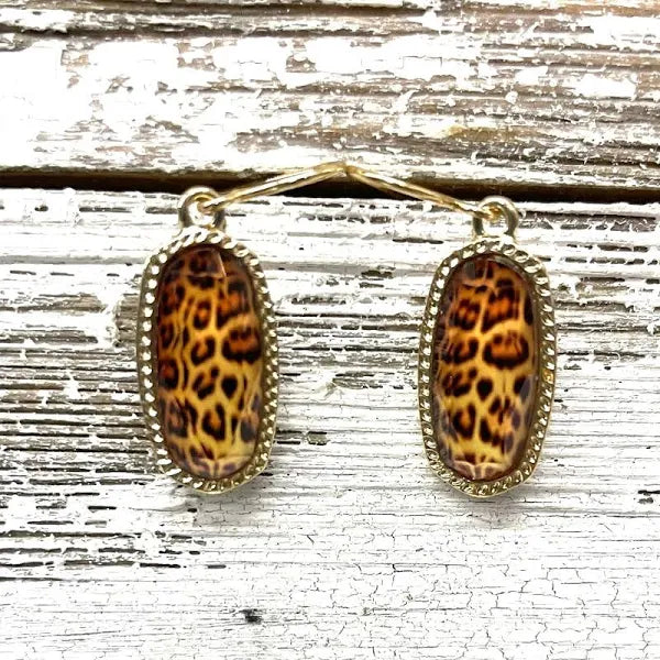 Earrings | Leopard Oval Earrings