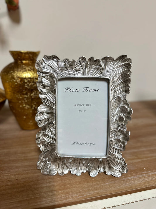 Silver Leaf Decorative Photo Frame 5x7