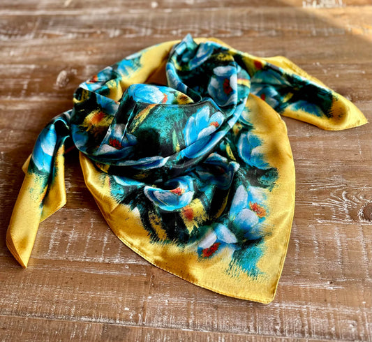 Clothing Accessories | Rag Teal and Yellow Tulips TC Ranchwear