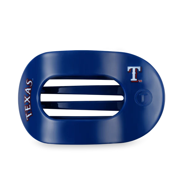 Teleties Hair Clip - Flat Round Large Texas Rangers
