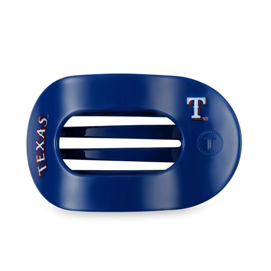 Teleties Hair Clip - Flat Round Large Texas Rangers