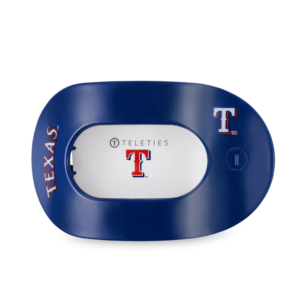 Teleties Hair Clip - Flat Round Large Texas Rangers