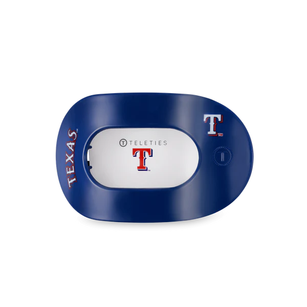 Teleties Hair Clip - Flat Round Medium Texas Rangers