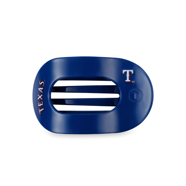 Teleties Hair Clip - Flat Round Medium Texas Rangers