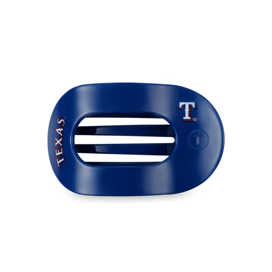 Teleties Hair Clip - Flat Round Medium Texas Rangers