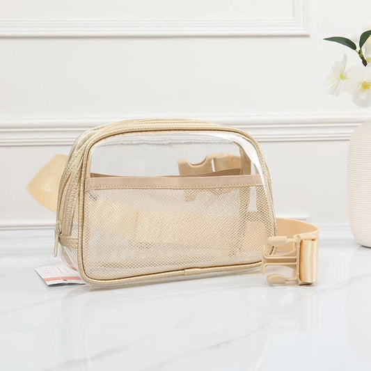 Bags | Gold Game Day Clear Fanny Pack