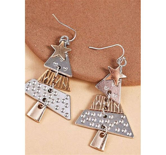 Christmas Tree Dangle Earrings