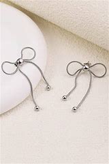 Earrings | 18K Stainless Steel Free Bow Earrings