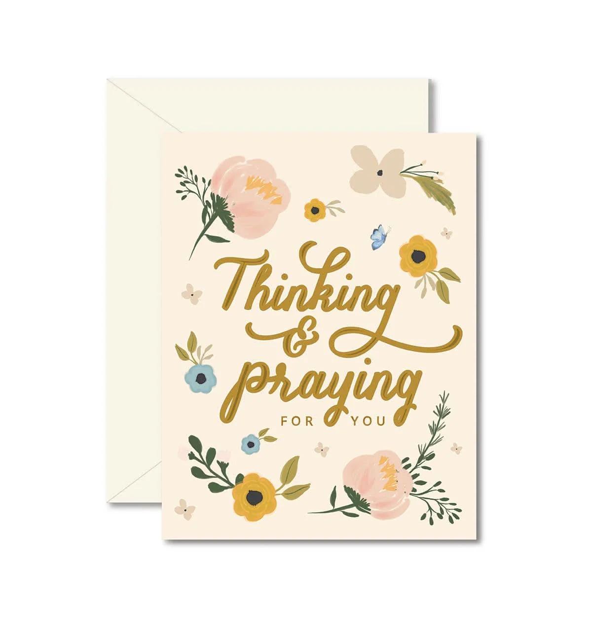 Thinking And Praying For You Greeting Card