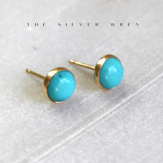 Gold Turquoise Studs