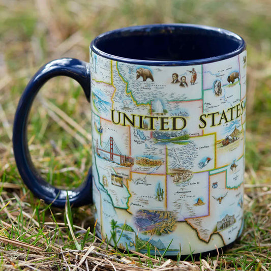 Ceramic USA Map Mug 16oz