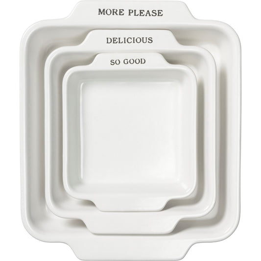 Tabletop | Square Baker Set Of 3