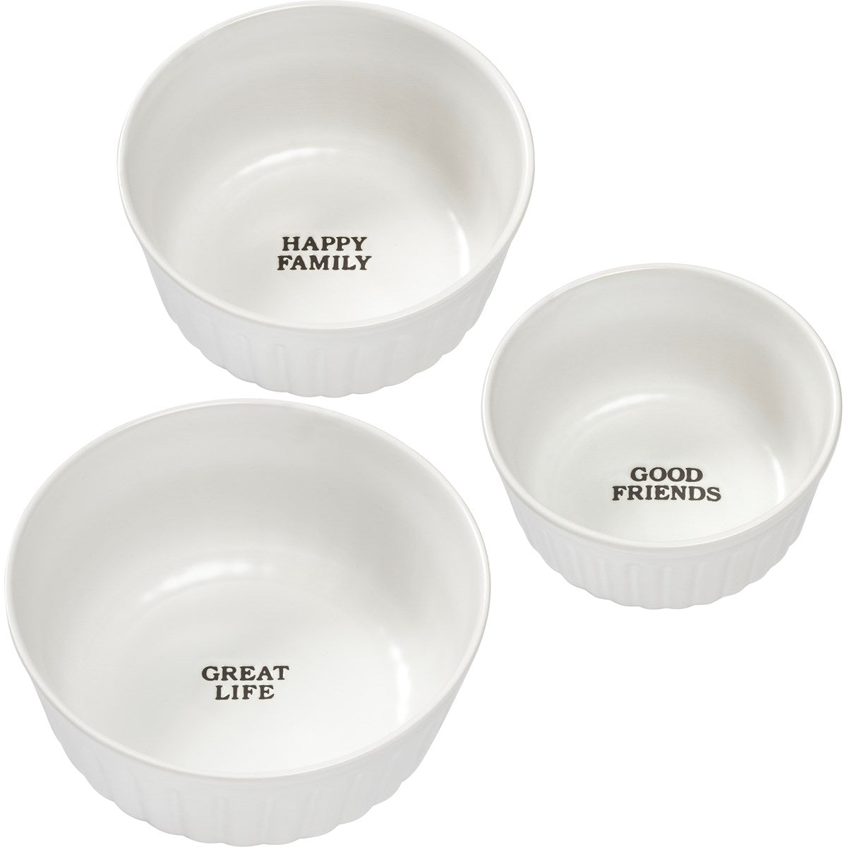 Tabletop | Circle Server Set Of 3 w Lids