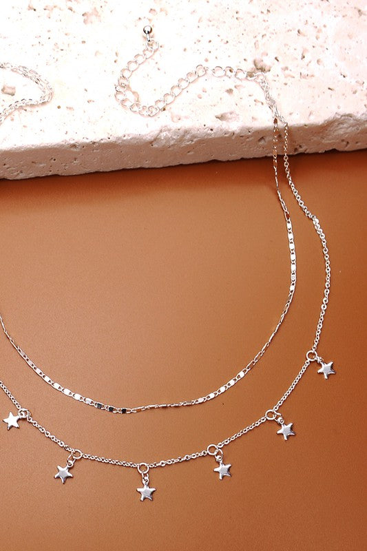 Necklace | Dainty Star Layered Necklace