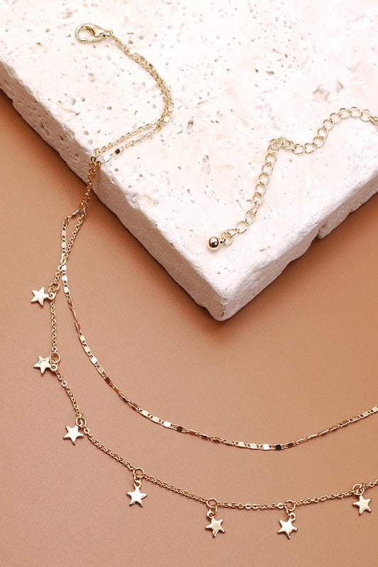 Necklace | Dainty Star Layered Necklace