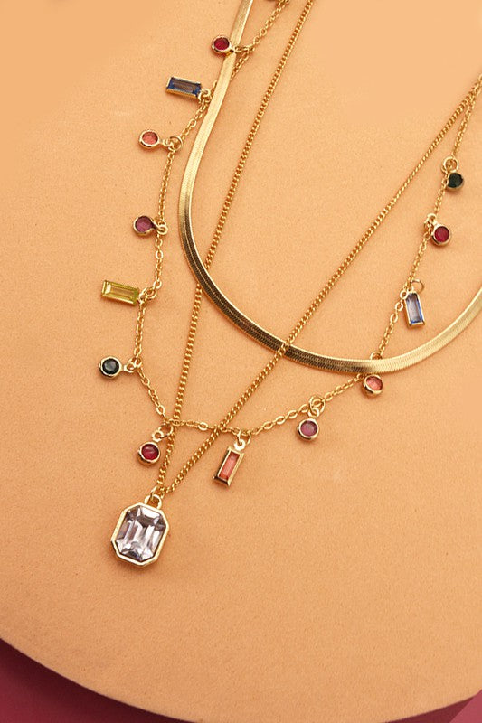 Stone Layered Necklace