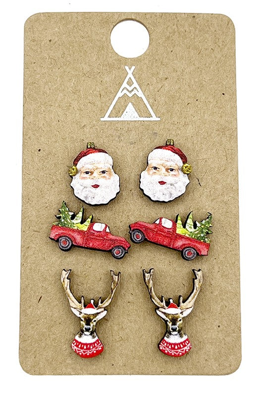 Earrings | Christmas Mix Set of {3} Stud Earrings