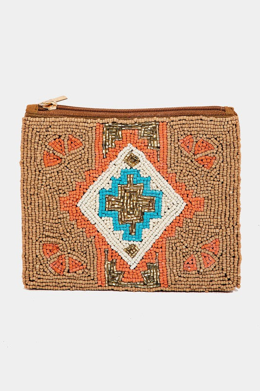 Bags | Boho Seed Beaded Coin Pouch Bag