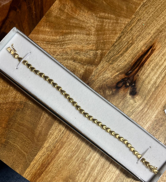 Bracelets | 14K Gold Heart Link