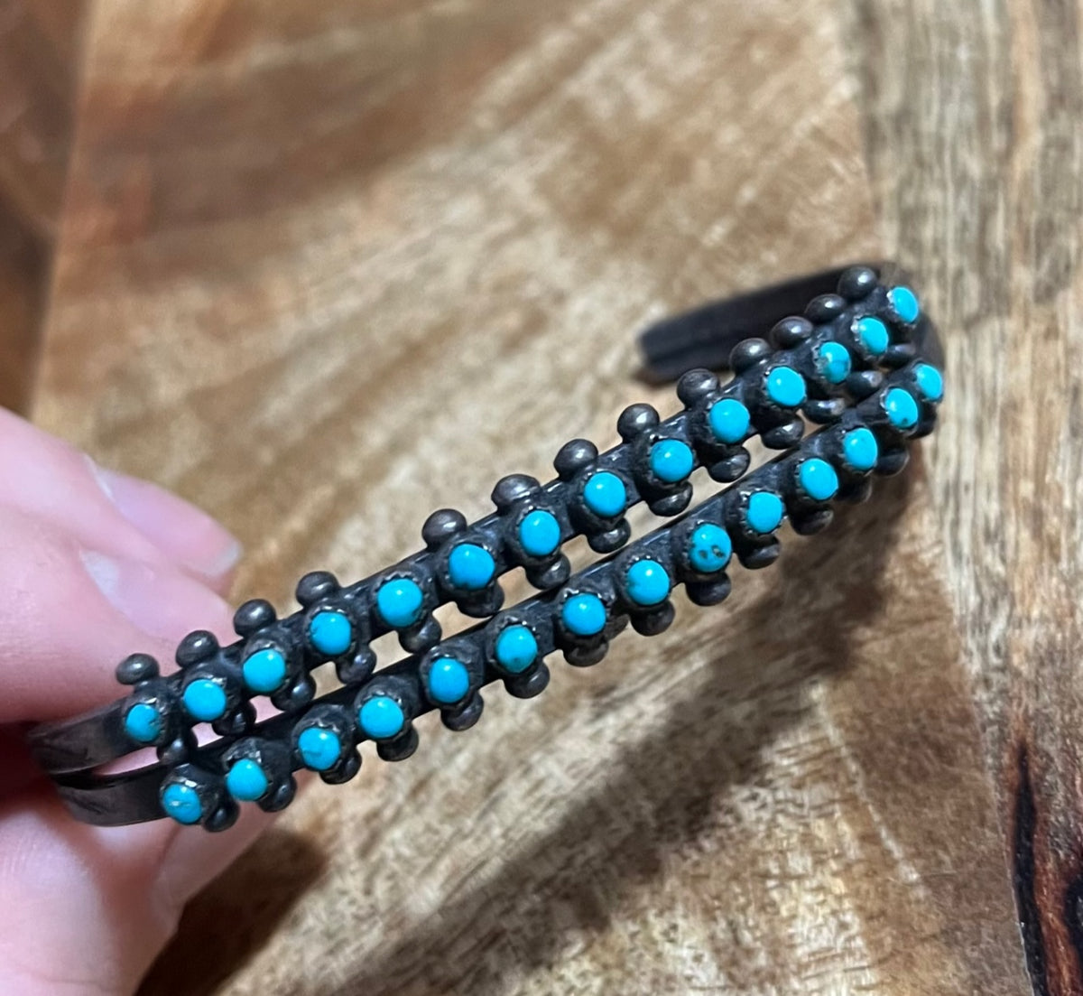 Turquoise | Authentic Turquoise 2 Row Cuff