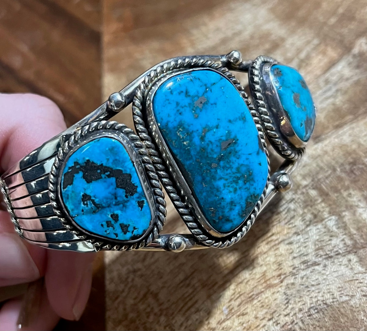 Turquoise | Authentic Turquoise 3 Stone Bracelet