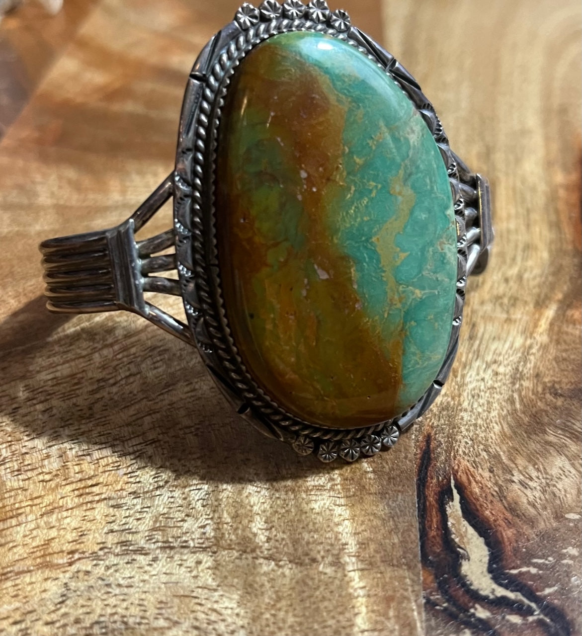 Authentic Turquoise Herman Lee Navajo Cuff