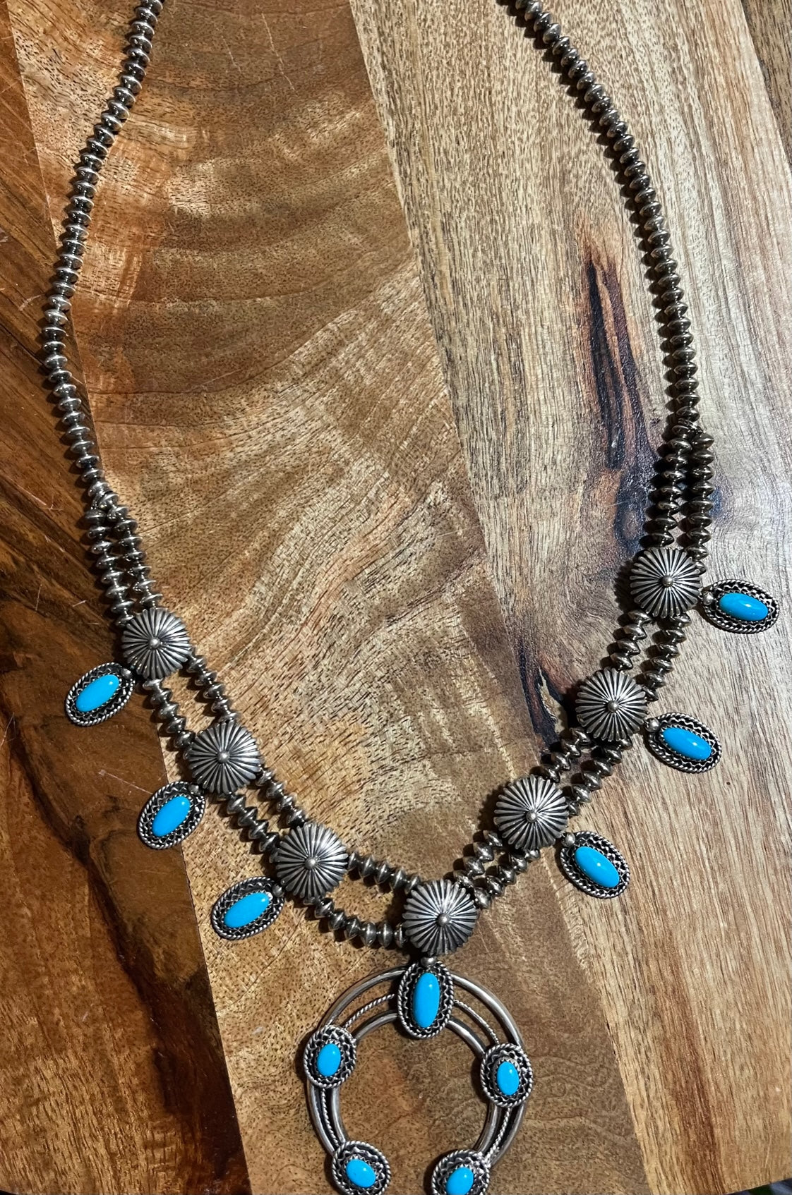 Turquoise | Authentic Turquoise Navajo Pearl Squash Blossom