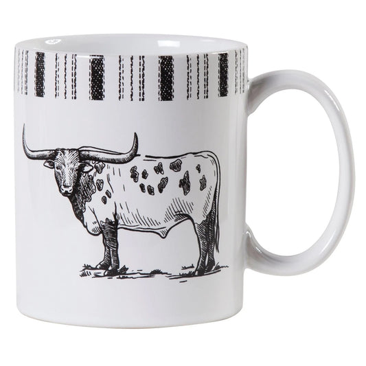 Western Ranch Life Mugs Assorted Set Of 4
