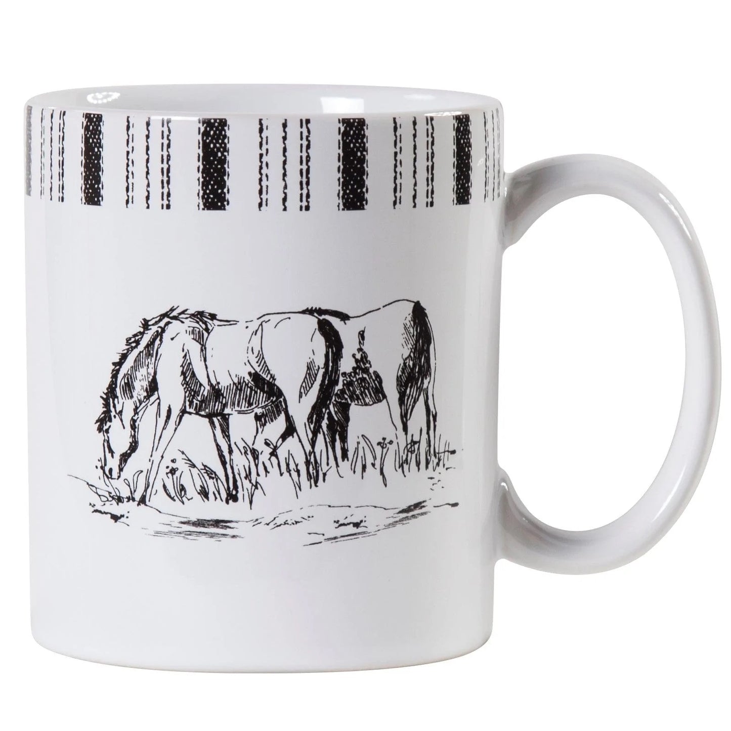 Western Ranch Life Mugs Assorted Set Of 4