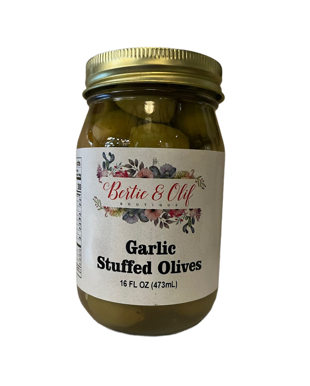 Bertie &amp; Olif Labeled Garlic Stuffed Olives