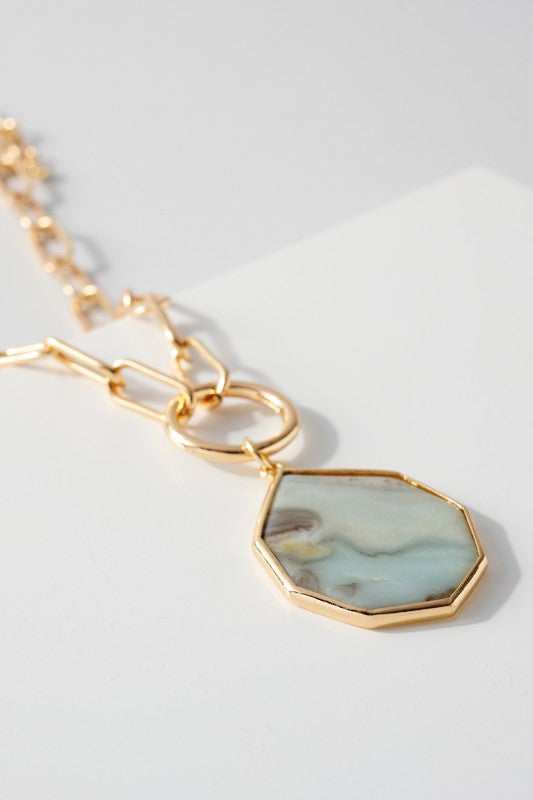 Teardrop Stone Necklace